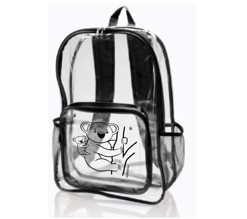 Transparent black backpack